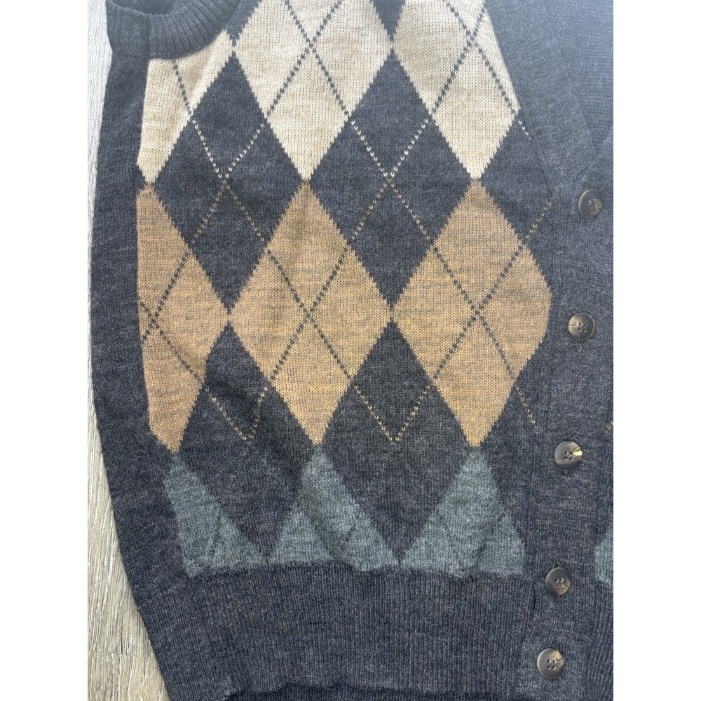 Kenneth Roberts Sweater Vest Mens Large‎  Wool Blend Made in Italy - Picture 3 of 10